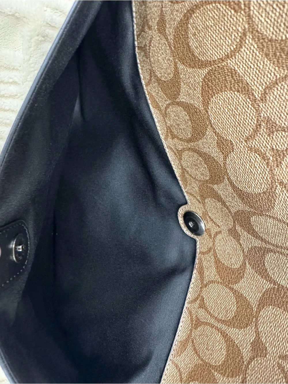 NWT Coach Two-Tone Signature Canvas & Leather Laptop Bag - Brown & Black